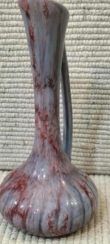 Magnificent Mid Century Circa 1950 Flora Ann Drip Glaze Vase.