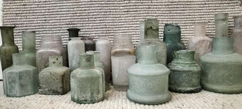 Set of 22 antique bottles including rare ones. Set16. Bid per bottle.
