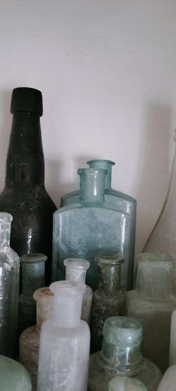 A Set of 90 Antique and Vintage Bottles, Including Rare Ones