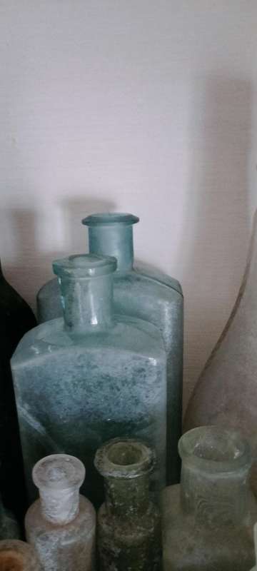A Set of 90 Antique and Vintage Bottles, Including Rare Ones