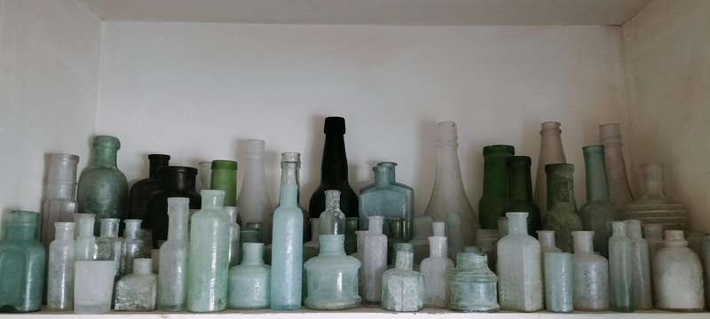 A Set of 90 Antique and Vintage Bottles, Including Rare Ones