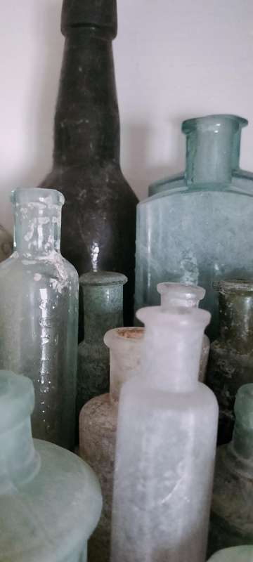 A Set of 90 Antique and Vintage Bottles, Including Rare Ones