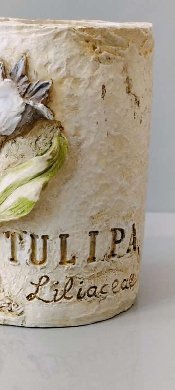 Strikingly Beautiful Aged Look Handmade Small Flower Vase