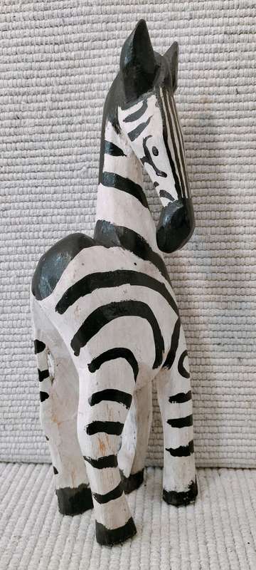 Stunning Wood Carved Zebra