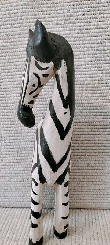 Stunning Wood Carved Zebra