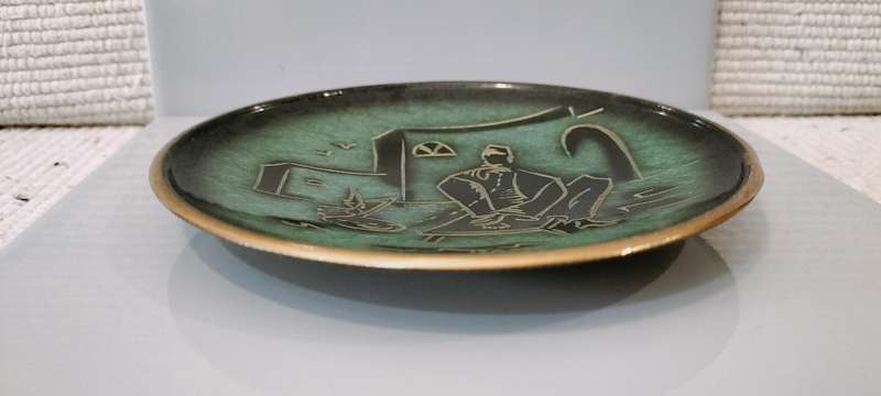 Beautiful Enameled Metal (Cloisonne) Israel Wall Plate