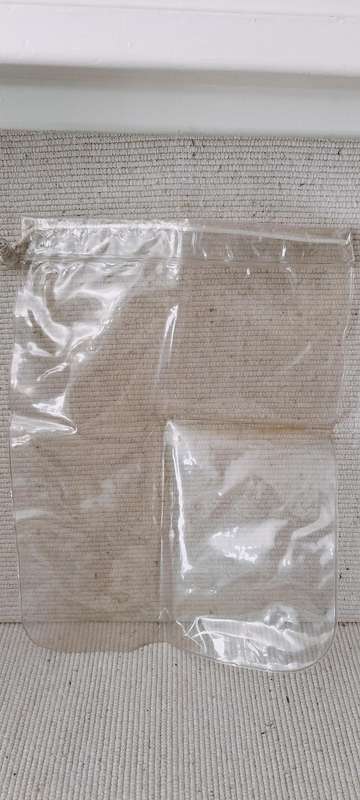 A Sturdy Thick Plastic Drawstring Bag for Wet Gym Clothes