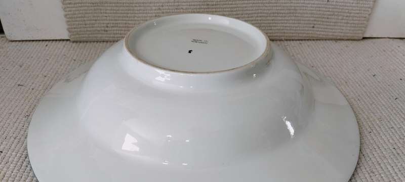 Huge 32cm x 7.5cm Glazed Ceramic Fruit/Serving Bowl - Made In Portugal