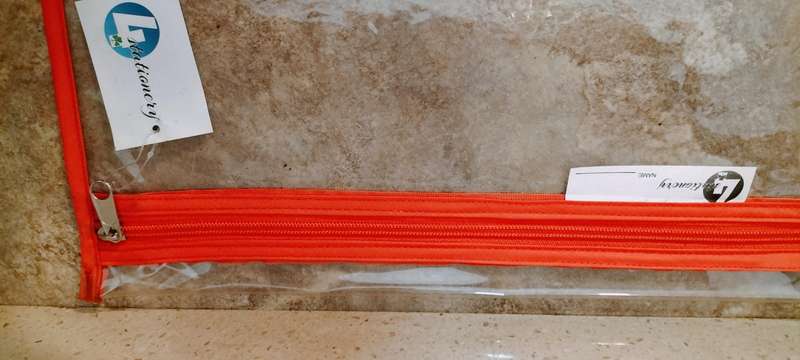 Unused Extra Large PVC with Zip Clear Stationary Bag