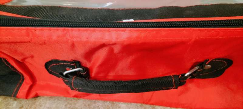 Small Canvas and Clear PVC Suitcase with Zip