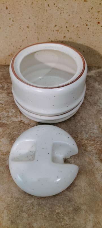 Superb Vintage Drostdy Stonecraft Sugar Bowl With Lid