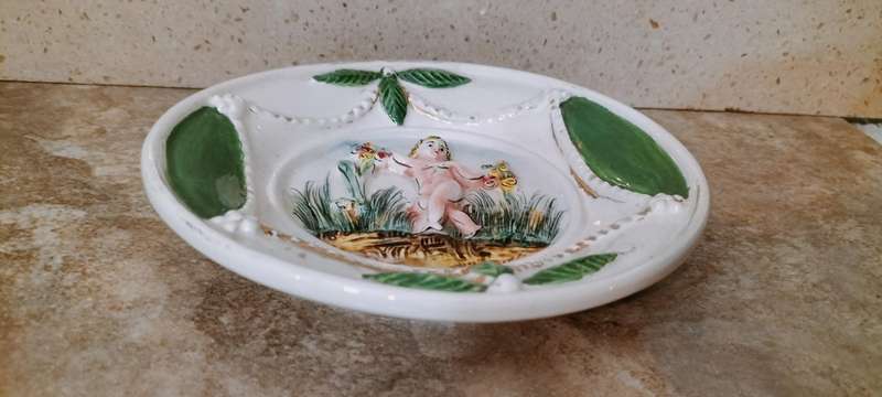 Vintage 1955 Capodimonte Decorative Wall Plate