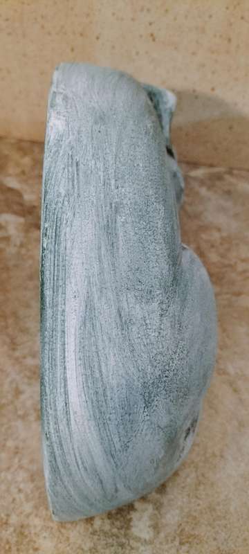 A Magnificent Large Matte Ceramic Sleeping Cat Bookend/Shelf Ornament