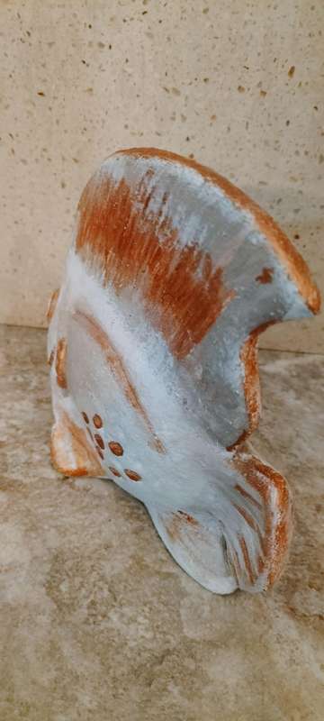 A Magnificent Large Matte Ceramic Fish Shelf Ornament