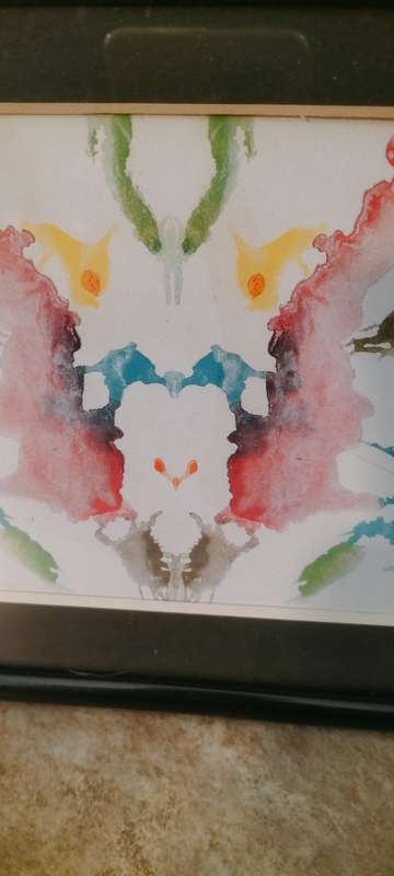 Genuine 1948 Hermann Rorschach Psychometric Testing Plate (Plate X)
