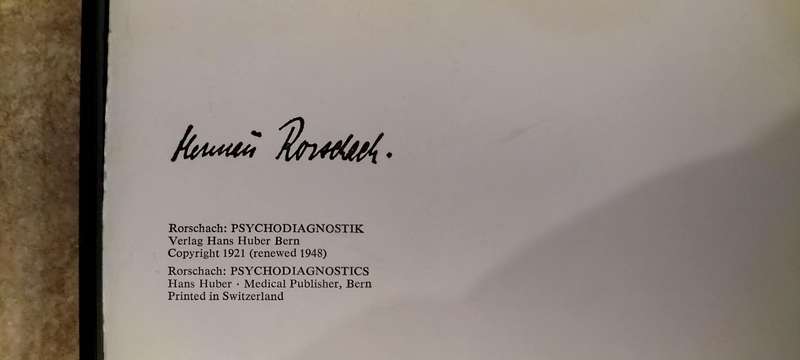 Genuine 1948 Hermann Rorschach Psychometric Testing Plate (Plate X)