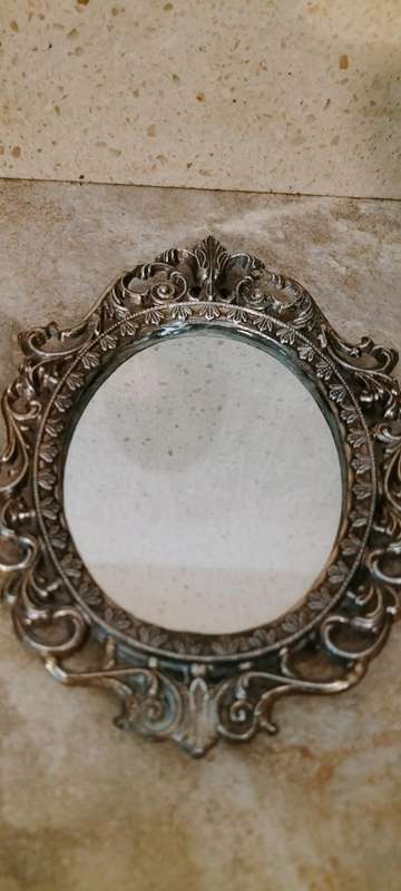 Magnificent Pair of Vintage Solid Brass Mirrors