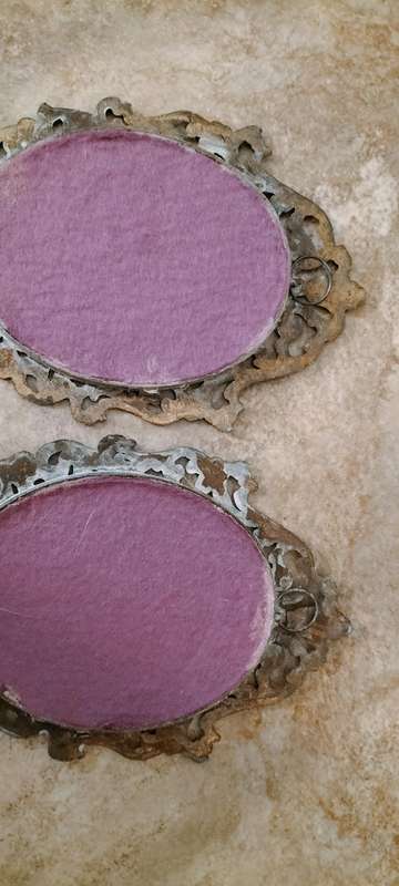 Magnificent Pair of Vintage Solid Brass Mirrors