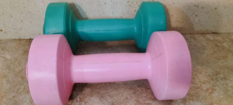 Set of 2 Eurotrim 1kg and 1.1kg Dumbbells