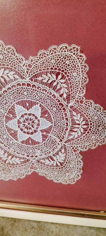 Magnificent Vintage Framed Bobbin Lace