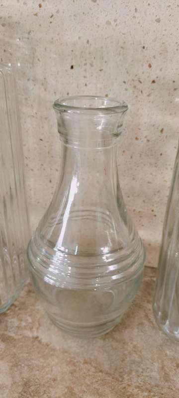 Magnificent Rare Collectible Glass Water Bottles Including a rare Large one. (Set2)