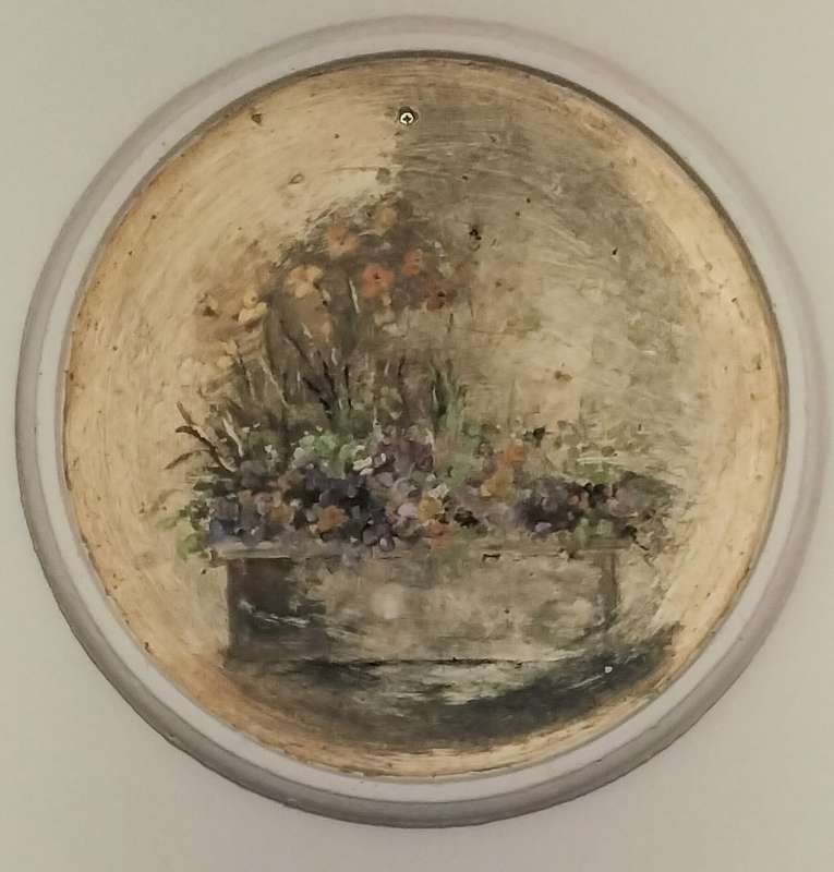 A Magnificent Huge Hand Painted Impressionist Style Cement Wall Hanging. (nr3)