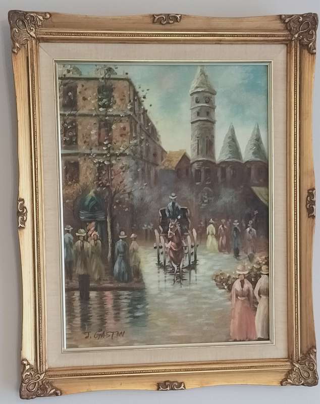 Magnificent French Artist J Gaston Oil On Canvas  - Value R16 000.