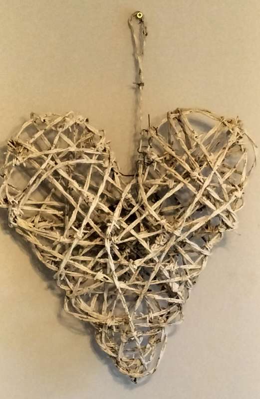 A Magnificent Huge Barb Wire Heart Hanging Mobile Decoration