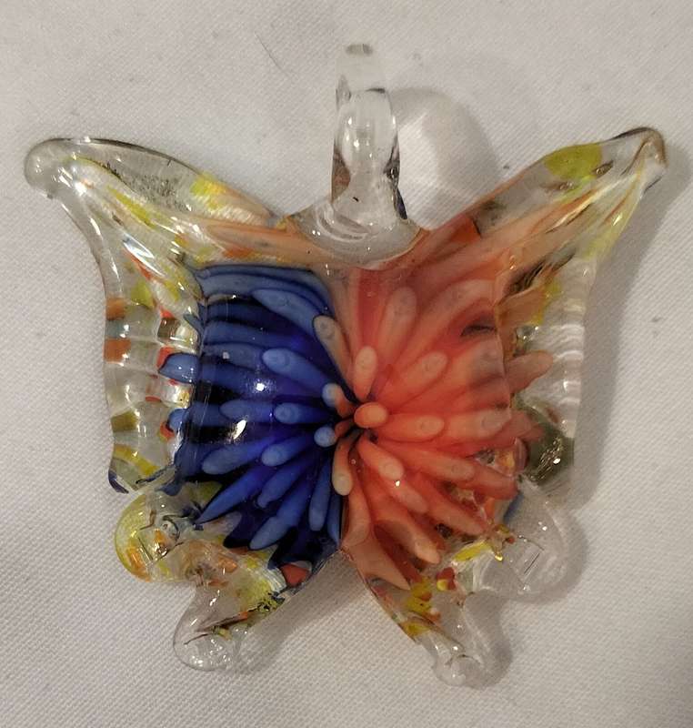 A Magnificent Murano Glass Butterfly Pendant - B21