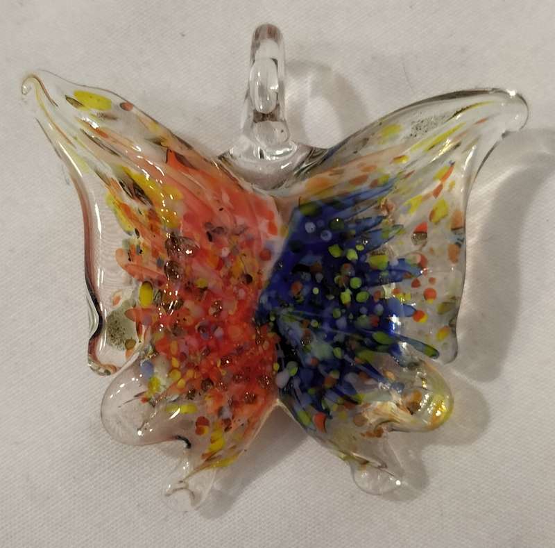 A Magnificent Murano Glass Butterfly Pendant - B21