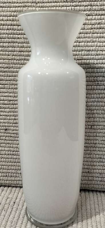 A Superior Quality Milky White Studio Glass Vase