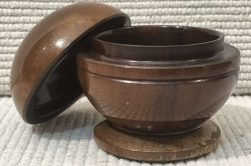 An Extremely well Made Solid Stinkwood Lidded Trinket Holder.