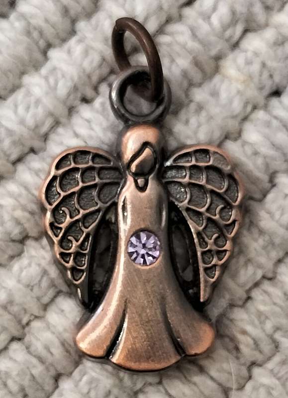 Superb Metal and Rhinestone Angel Pendant (P1)