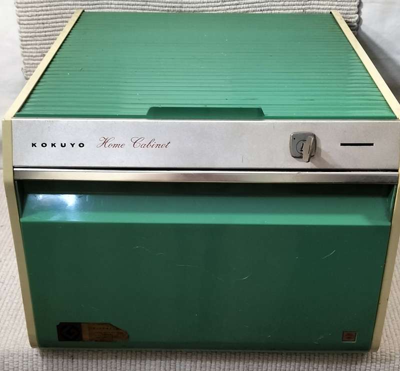 Superb Vintage Kokuyo Home Portable Desktop Cabinet/Office Complete Working with Key.