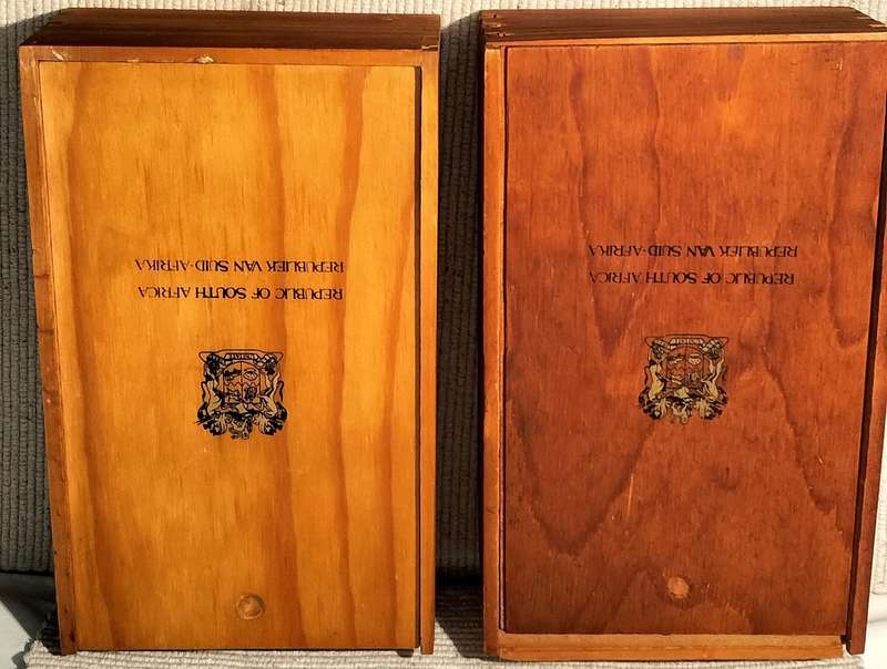 Stunning Pair of Vintage Circa 1970 Republic of South Africa Wine Boxes