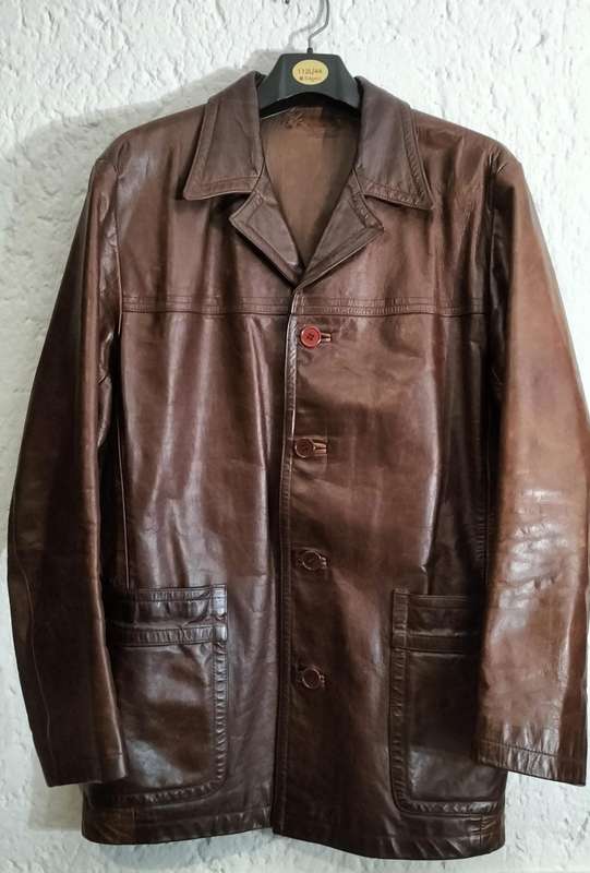 A Magnificent Genuine Reiss of London Men's Superior Quality Leather Jacket -L  Worth R12 000