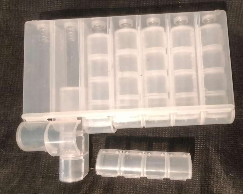 Sturdy Spring Release 7 day 4 Compartment per Day Pill Organizer