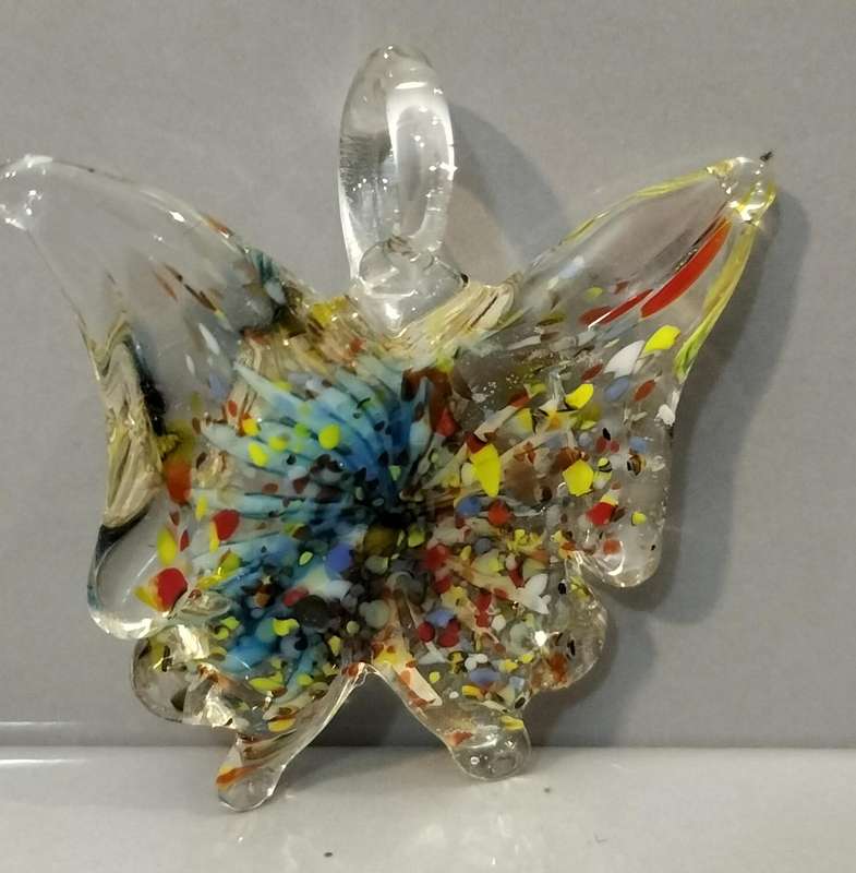 A Magnificent Murano Glass Butterfly Pendant - Nr1