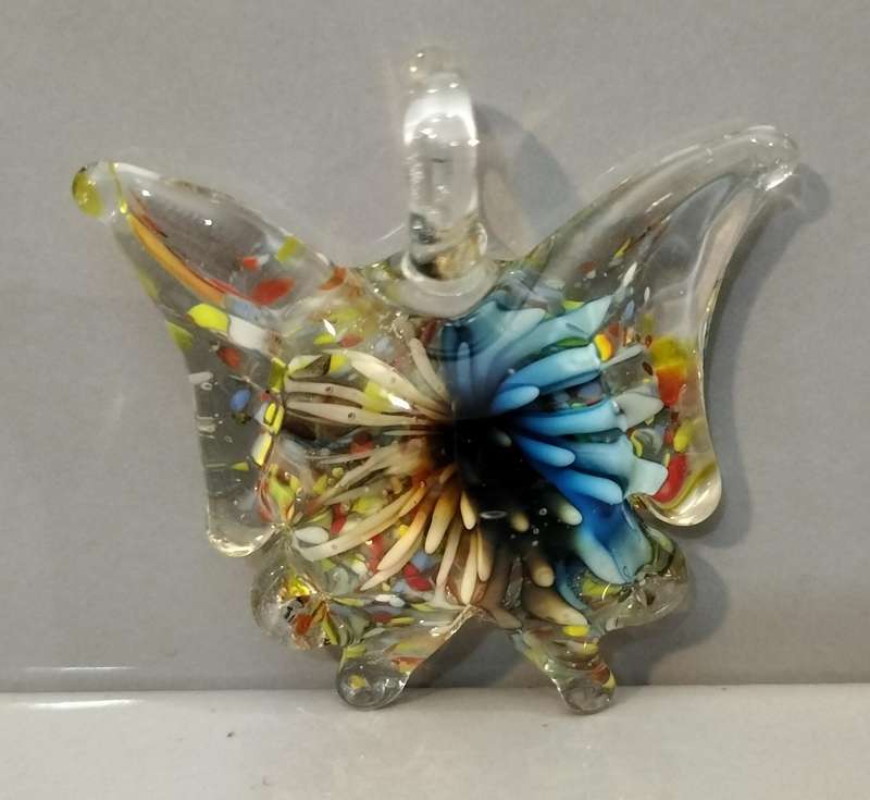 A Magnificent Murano Glass Butterfly Pendant - Nr1