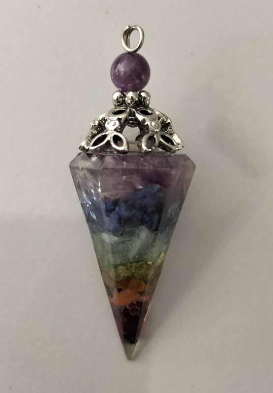 Magnificent Large Crushed Stone/Resin/Glass/Crystal Pendant (Nr2)