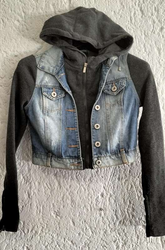 Long Sleeve Denim Hoodie Jacket