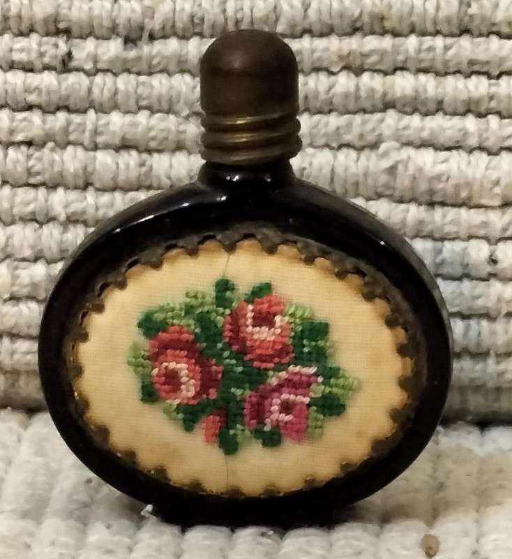 Vintage Austrian Petit Point Perfume Bottle