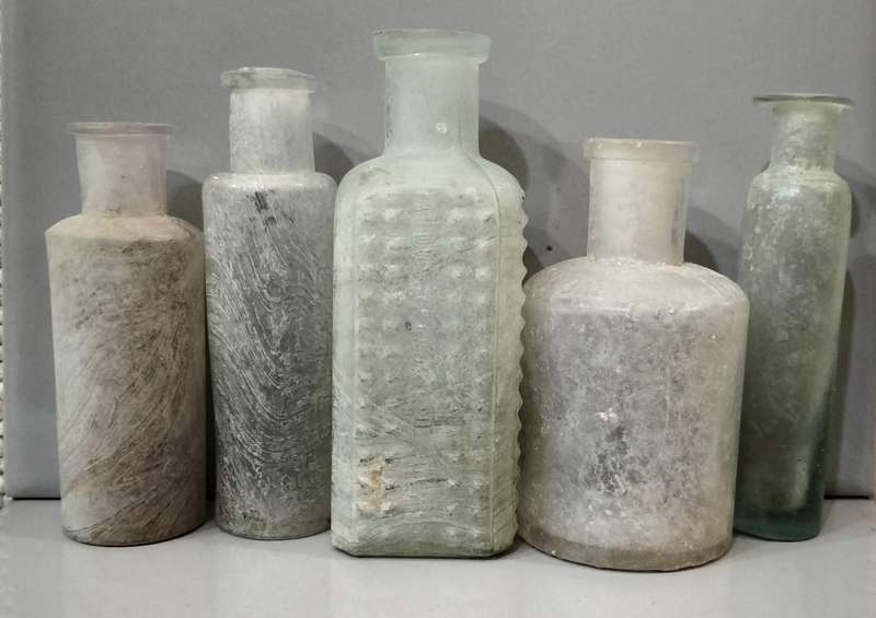 Set of 5 Antique Bottles Including Rare Ones. Set6. BID PER BOTTLE