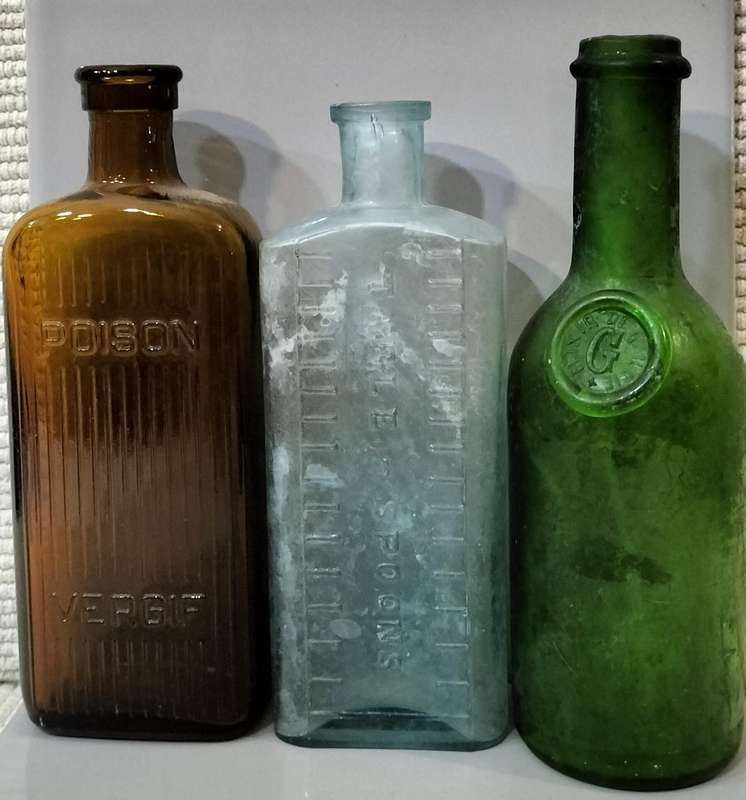 Set of 3 Antique Bottles Including Rare Ones. Set13. BID PER BOTTLE