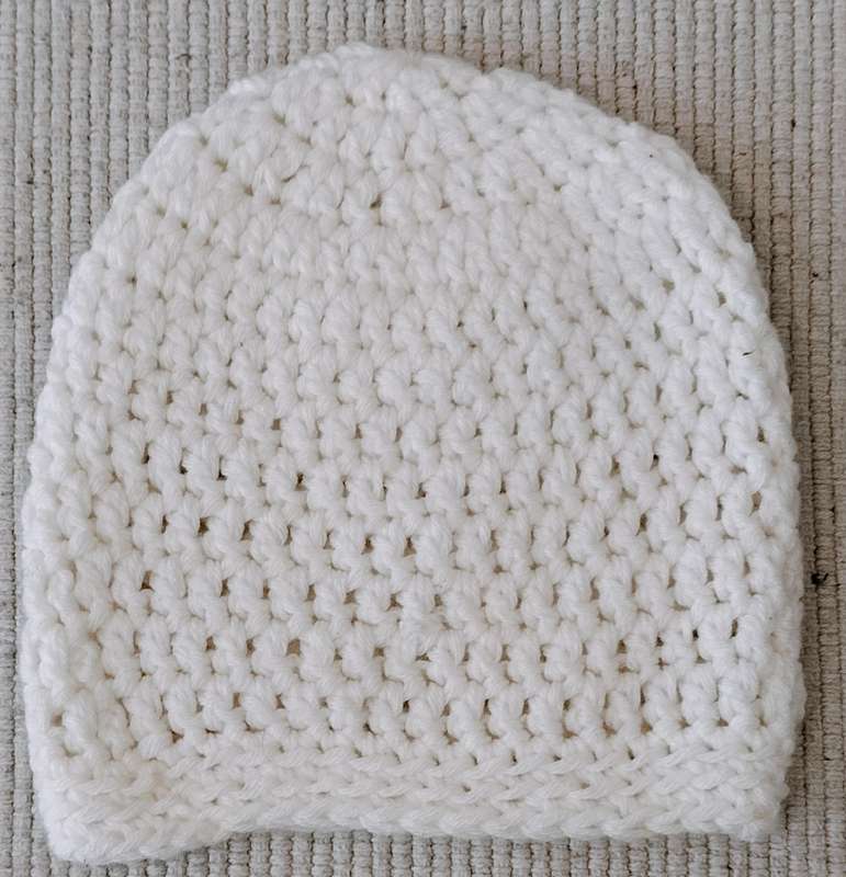 Quality Crochet Child Beanie. 36cm Diameter