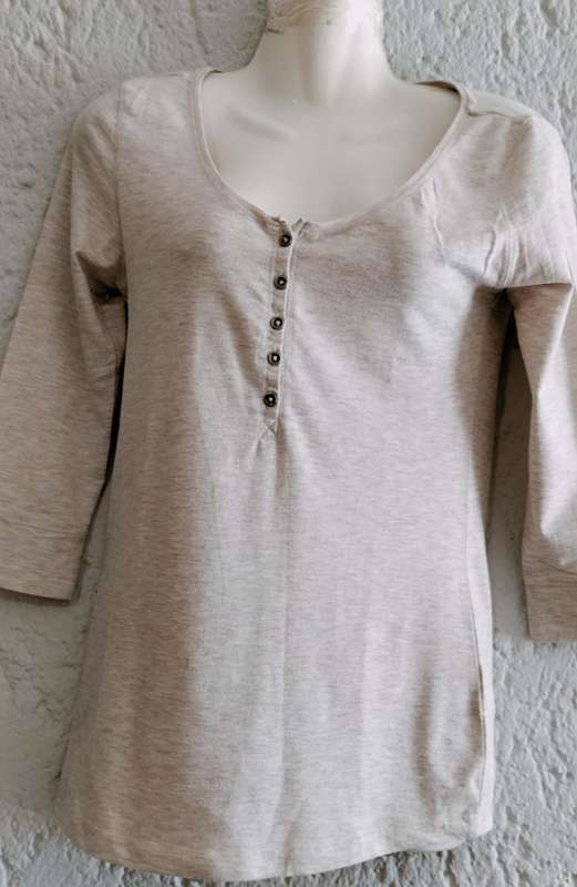Real Clothing Co Henley Ladies Long Sleeve Top. (Nr80). XS