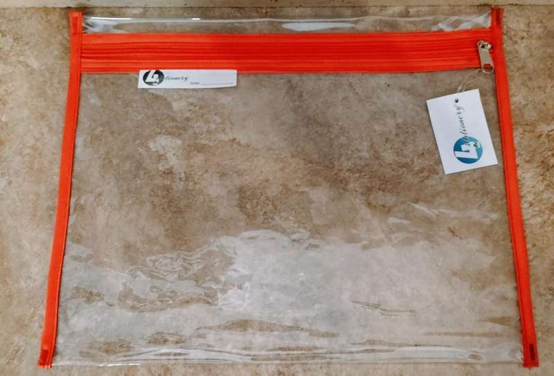 Unused Extra Large PVC with Zip Clear Stationary Bag