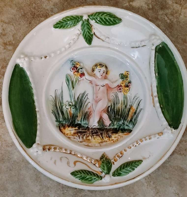 Vintage 1955 Capodimonte Decorative Wall Plate