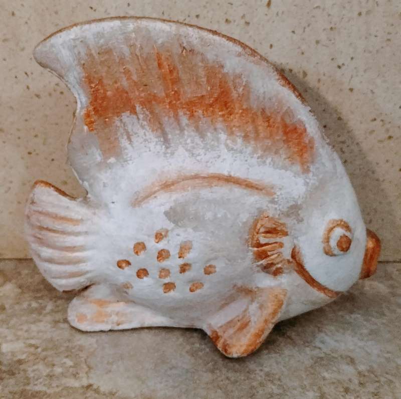 A Magnificent Large Matte Ceramic Fish Shelf Ornament