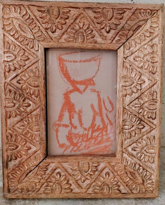 South African Artist John Mophethe Selesho (1956 - ) Pastel on Cardboard. (Nr6)